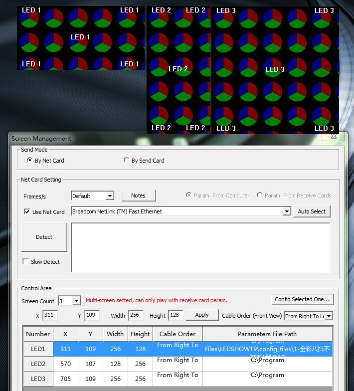 A Computer To Control Multiple LED display using colorlight controller